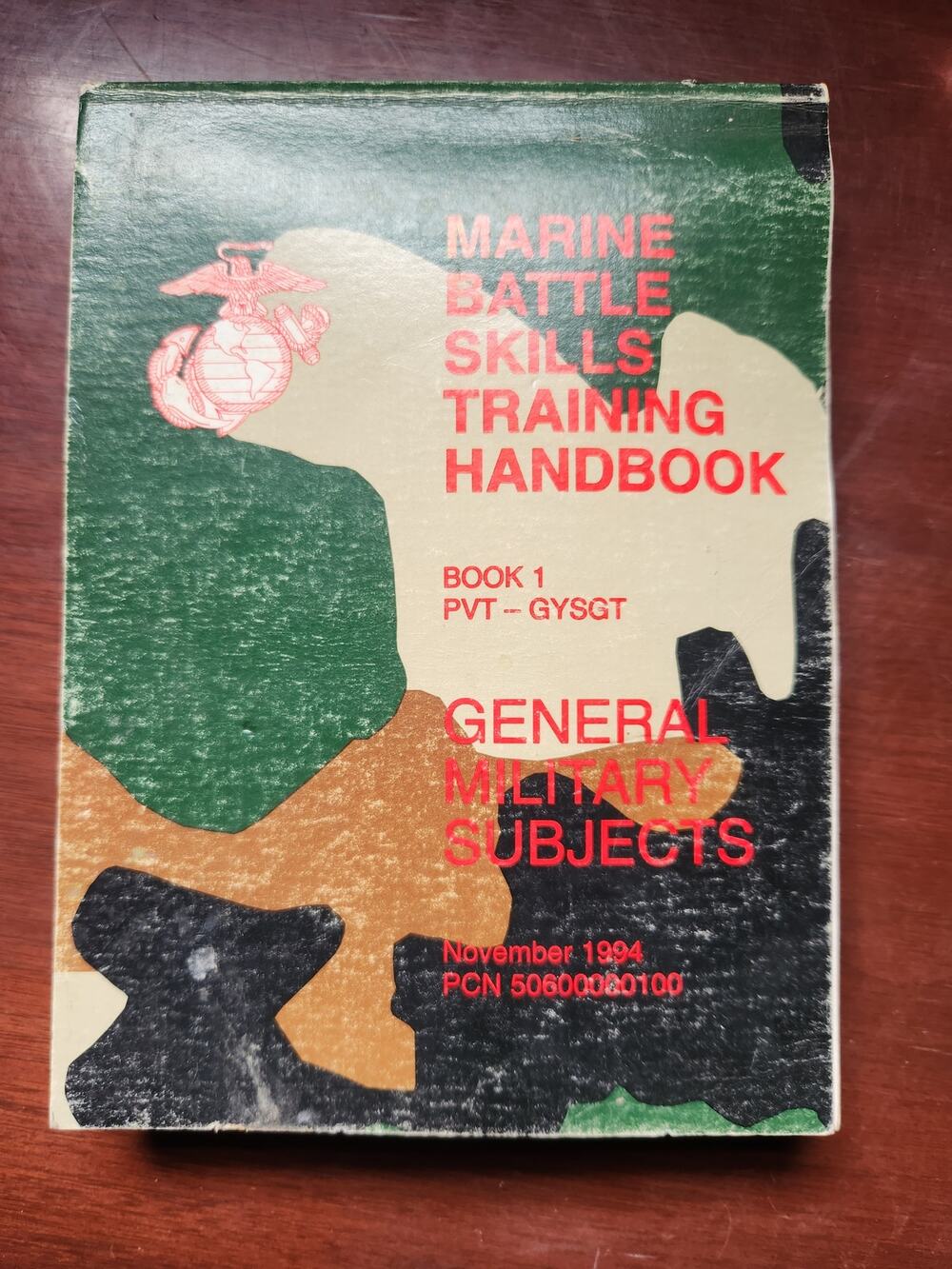 Marine Battle Skills Training Handbook Book 1 USMC PVT-GYSGT 1994